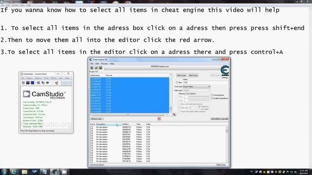 How to select all items in Cheat Engine смотреть онлайн