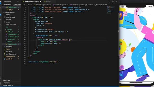 Walkthrough screen with reactnative смотреть онлайн