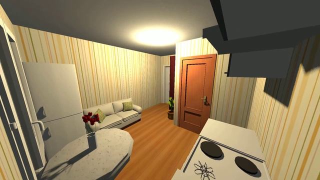 3D планировка студия 15кв Компания ДОМ смотреть онлайн