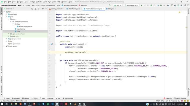 Heads Up | Pop Up Notification in brief in Android Studio Latest Part 3 смотреть онлайн