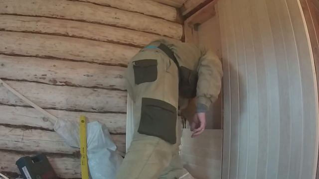 Строю баню. Перегородка и ее утепление. Часть 1 смотреть онлайн