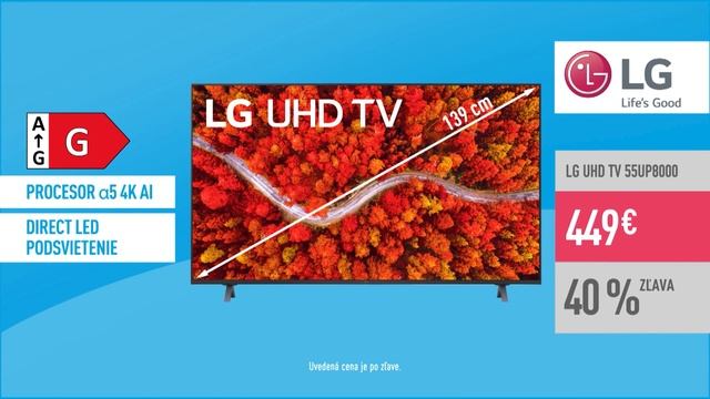 Výpredaj so zľavami až do 50%: 55" TV LG za 449 € a práčka Candy za 195 € смотреть онлайн