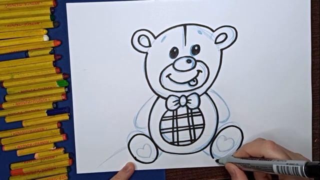 Рисуем плюшевого мишку ? смотреть онлайн