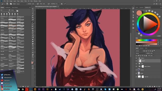 Dibujar en Photoshop 2 - Sonya - Cyan Orange | Ahri - League of Legends смотреть онлайн