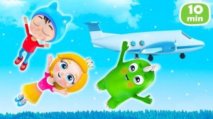 Веселые детские песенки Сина и Ло. Песенки для самых маленьких - Самолет! Летим, Летим