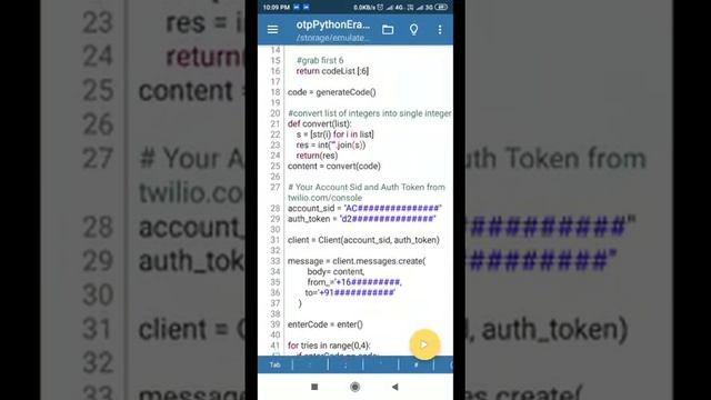Python | OTP system | send sms on phone using python смотреть онлайн