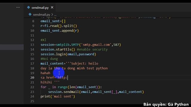 Hướng dẫn gửi email hàng loạt tự động bằng Python смотреть онлайн