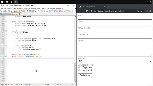 Osnove HTML, CSS i JavaScript #58 - Pseudo klase valid i invalid смотреть онлайн