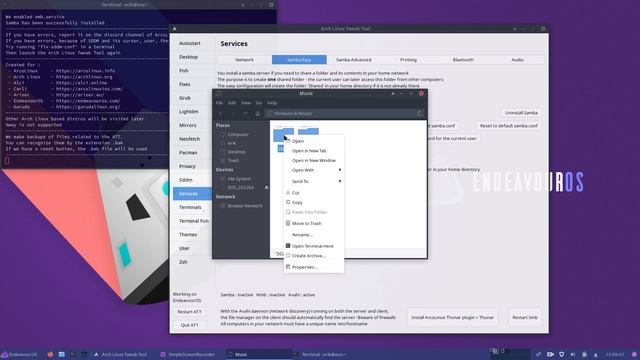 ArcoLinux : 2864 ATT - Setting up Samba with the ArchLinux Tweak Tool - usershares - 1/2 смотреть онлайн