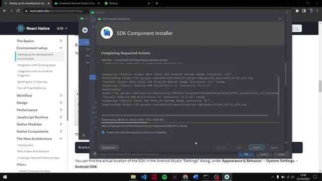 Tutorial Install react native dan setting android studio смотреть онлайн