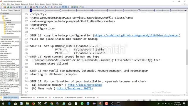 HADOOP INSTALLATION IN WINDOWS VIGNAN LARA смотреть онлайн
