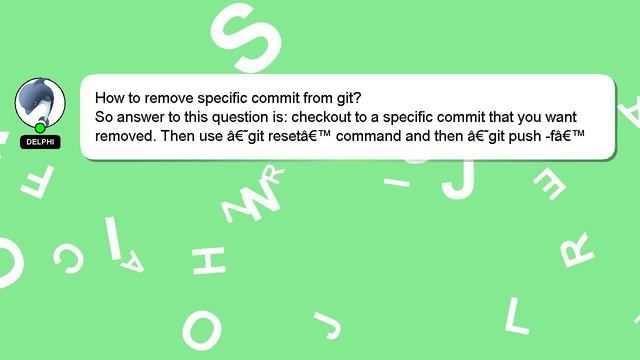 How to remove specific commit from git? смотреть онлайн