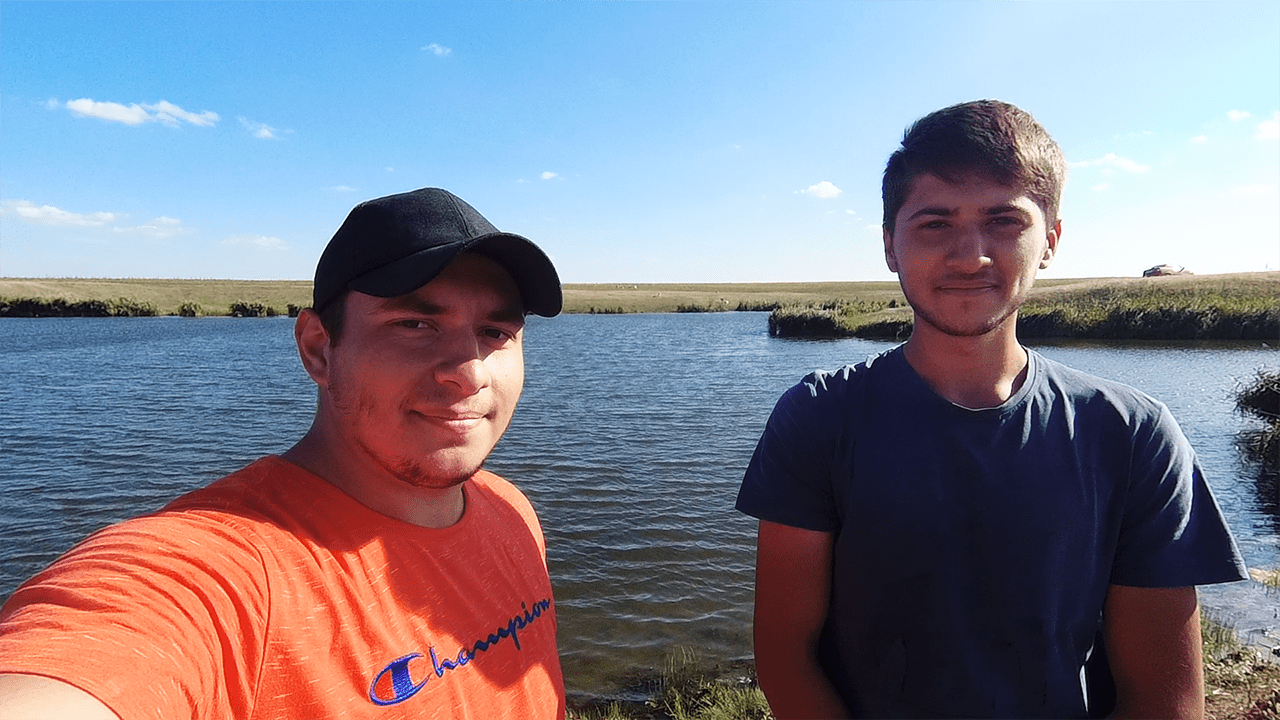 Рыбалка с ДРУГОМ на Красивом ПРУДУ! РЫБАЛКА на ОКУНЯ в Сильный ВЕТЕР.