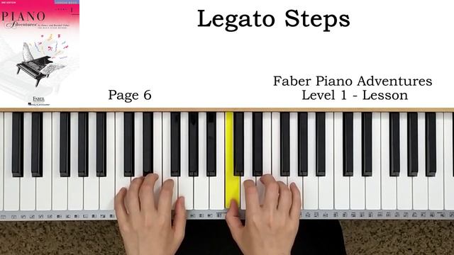 Legato Steps (p.6) - Faber Piano Adventures Level 1 - Lesson смотреть онлайн
