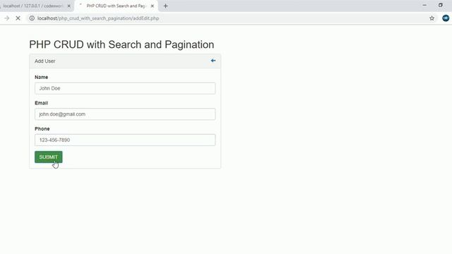 PHP CRUD Operations with Search and Pagination смотреть онлайн