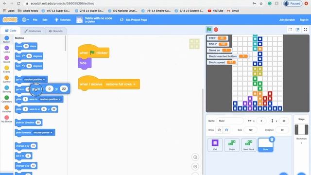 How to create tetris game on scratch By: mouheb djobbi смотреть онлайн