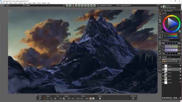 Corel Painter 2021 - Fantasy Castle Sketch 3 смотреть онлайн