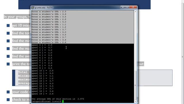 Python lists - Running Example смотреть онлайн