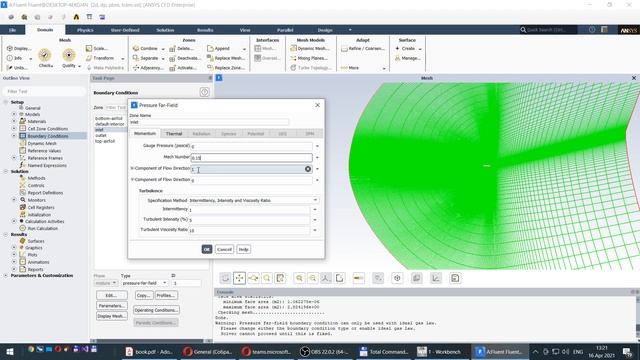 ANSYS Fluent. Расчет обтекания лопатки турбины Ламинарно-турбулентный переход. Урок 1 смотреть онлайн