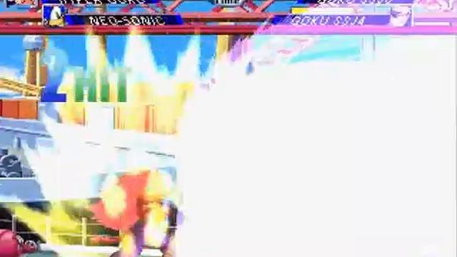 Hyper Goku And Sonic Vs Goku SSJ4 And Ascended Goku SSJ5!