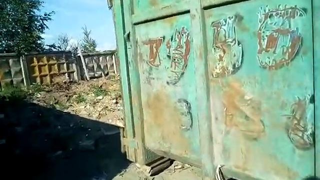 Контейнер мусорный 27 куб м, бывший в эксплуатации зеленый
