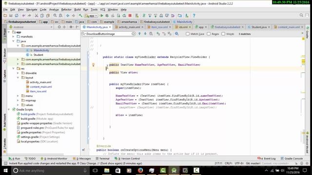 android firebase recyclerview with image view смотреть онлайн