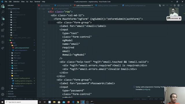 108. Authentication - Add Loading Spinner and error message in the Signup Request Form - Angular. смотреть онлайн