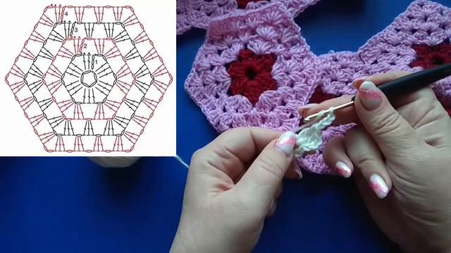 Кофточка с отделкой из шестиугольников смотреть онлайн