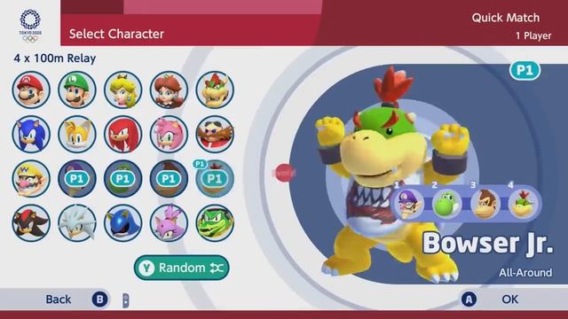 Mario & Sonic at the Olympic Games Tokyo 2020 - 4x100m Relay All Characters Gameplay смотреть онлайн
