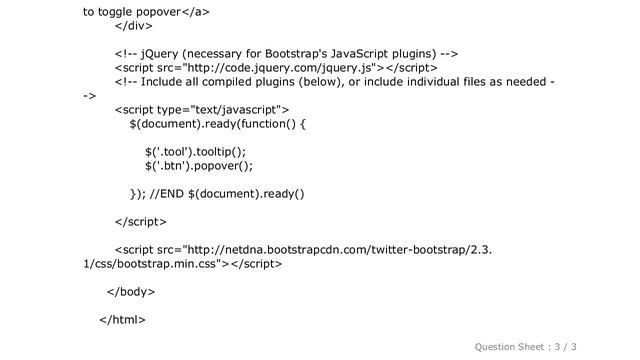JavaScript : Bootstrap 3.0 Popovers and tooltips смотреть онлайн