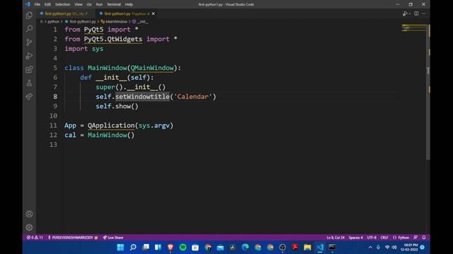 Creating calendar in Python || PyQt QCalendarWidget смотреть онлайн