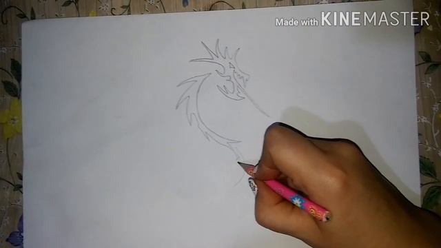 Крутой дракон. Как нарисовать простым карандашом классного дракона смотреть онлайн