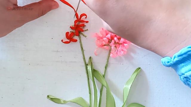 Embroidery Flowers Of Spider Lily