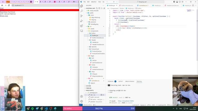 День 104, C2: ?Java script с 0 - Учим React: делаем Shopping cart смотреть онлайн