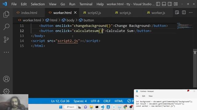 Javascript Worker Threads Example to Implement Concurrency & Parallelism Using PostMessage API смотреть онлайн