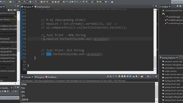 Java8 Sort String Employee смотреть онлайн