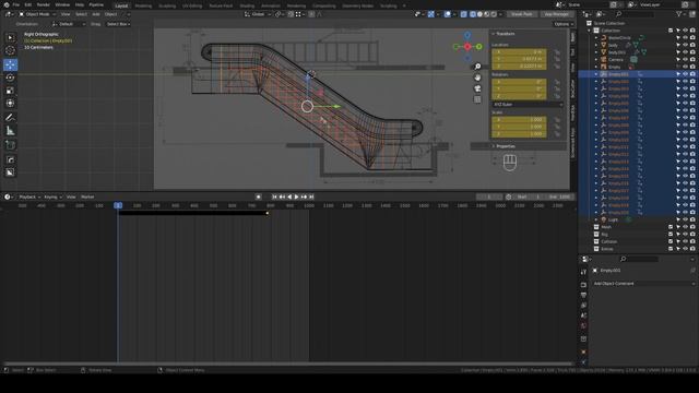 Игровая модель с нуля. Часть 3. Риг и анимация эскалатора в Blender смотреть онлайн