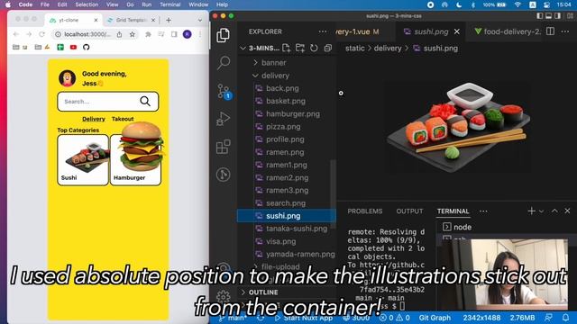 food delivery app UI with Tailwind CSS #1 // time lapse ☆彡 смотреть онлайн