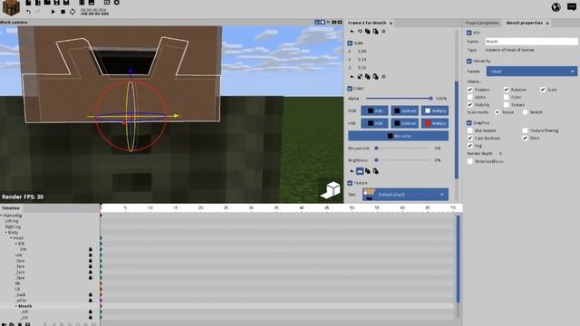 MineImator. RIG. Анимация Лица. Мимика.