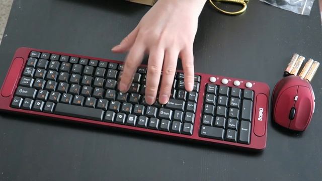 Бесшумная клавиатура и мышь KATANA KMROK-0318U смотреть онлайн