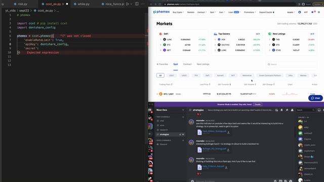 CCXT + Phemex Algo Trading Step by Step Tutorial смотреть онлайн