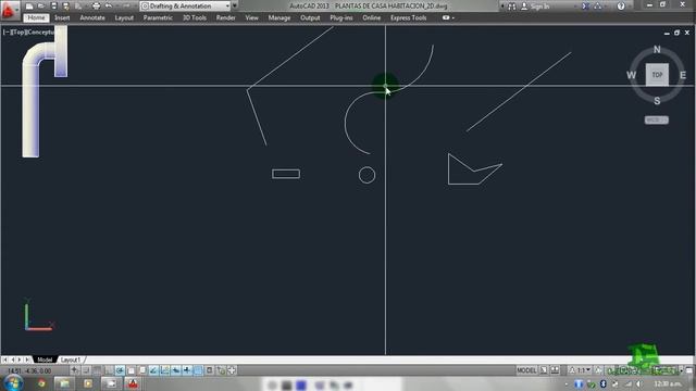 AutoCAD 2012 - Modelado de una Casa PARTE 02 смотреть онлайн