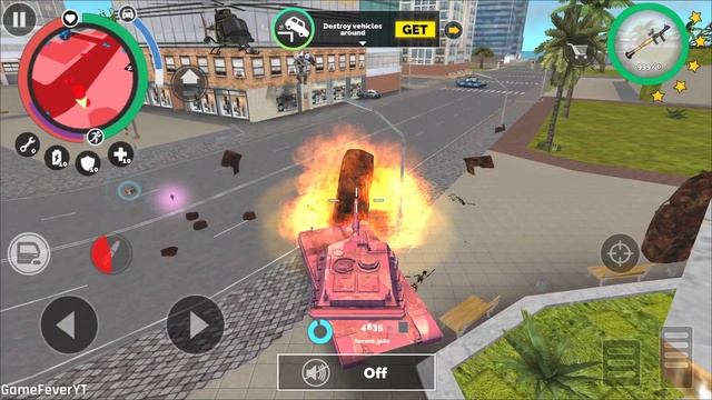 Vegas Crime Simulator 2 - 2.9.8 (Pink Tank & Green Tank interrupt to car robot) Android Gameplay HD смотреть онлайн