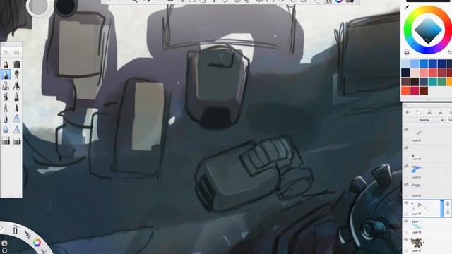 Painting a Cyborg Heavy (Commentary + Sketchbook Pro Tips) смотреть онлайн