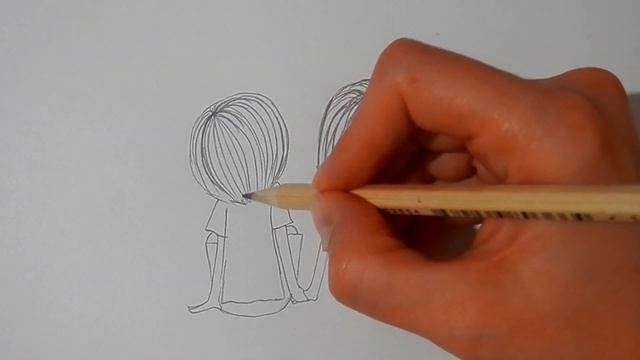 Как нарисовать ПАРНЯ И ДЕВУШКУ СО СПИНЫ/1092/How to draw A GUY AND A GIRL FROM THE BACK смотреть онлайн