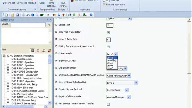 Базовые настройки PRI NEC SL1000 смотреть онлайн