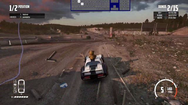 Wreckfest Sandstone Raceway Main Route Reverse WR [B CLASS] Super Venom-58.991