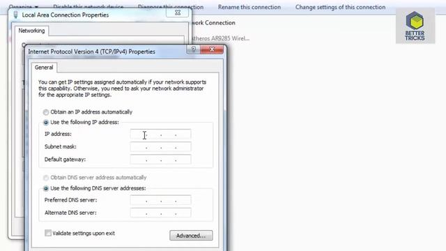 How To configure ip address and DNS server in windows 7/8/10 смотреть онлайн