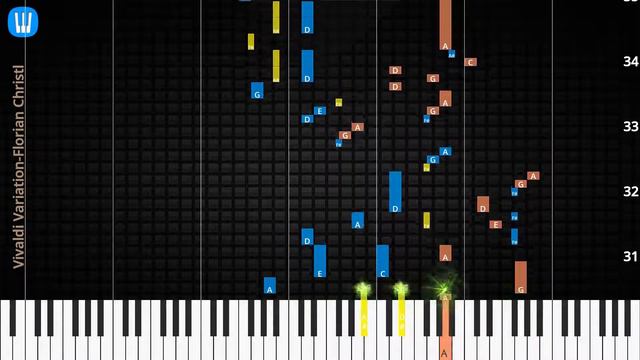 🎹Vivaldi Variation, Solo & Chord, Florian Christl, Synthesia Piano смотреть онлайн