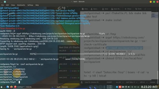 Install asciiquarium with lolcat in KDE neon 2020 смотреть онлайн